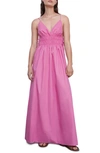 Mango Cotton Dress With Side Ties Pink In Pink