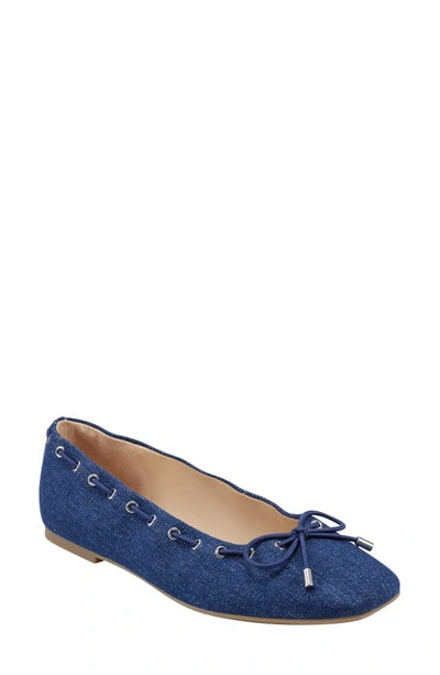 Marc Fisher Ltd Letizia Flat In Dark Denim