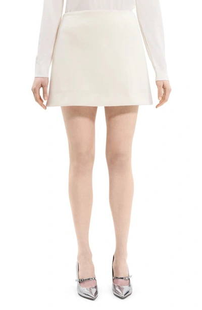 Theory High-waist Mini Skirt In White