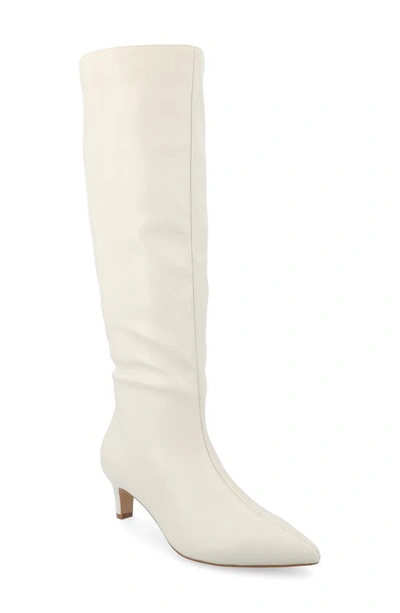 JOURNEE COLLECTION TULLIP KITTEN HEEL BOOT- WIDE WIDTH & EXTRA WIDE CALF 