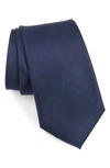 Nordstrom Haley Solid Silk Tie In Navy