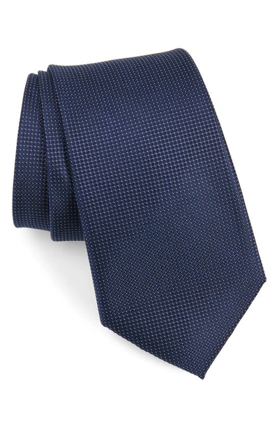 Nordstrom Haley Solid Silk Tie In Navy