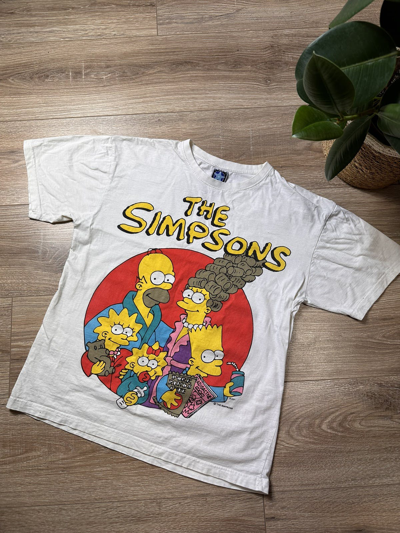 Pre-owned Cartoon Network X Movie The Simpsons Vintage T Shirt In White
