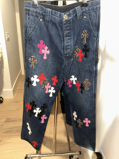 Pre-owned Chrome Hearts Carpenter Pants In Blue
