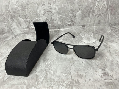 Pre-owned Prada Sunglasses Aviator In Black