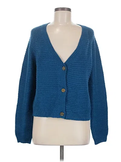 Pre-owned 78 & Sunny Cardigan Sweater In Blue
