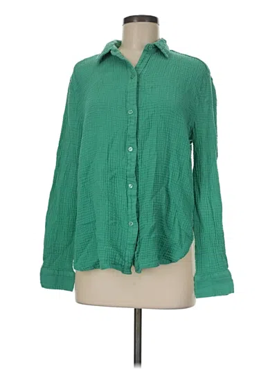 Pre-owned 78 & Sunny Long Sleeve Button Down Shirt In Green