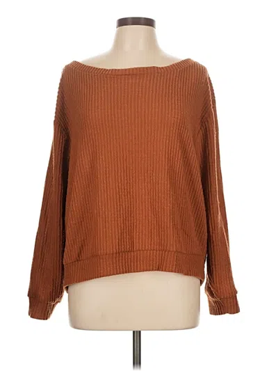 Pre-owned 78 & Sunny Pullover Sweater In Brown