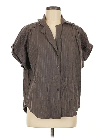 Pre-owned 78 & Sunny Short Sleeve Blouse In Gray