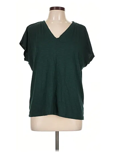 Pre-owned 78 & Sunny Short Sleeve Top Green V-neck Tops