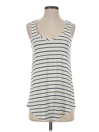 Pre-owned 78 & Sunny Sleeveless Top Ivory Scoop Neck Tops