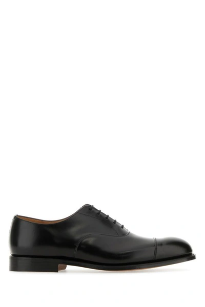 CHURCH'S CHURCH'S MAN BLACK LEATHER CONSUL LACE-UP SHOES