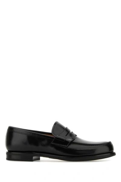 CHURCH'S CHURCH'S MAN BLACK LEATHER LOAFERS
