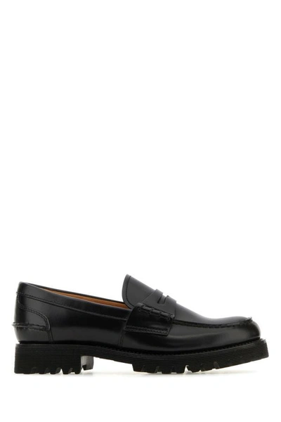 CHURCH'S CHURCH'S WOMAN BLACK LEATHER PEMBREY LOAFERS