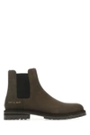Common Projects Man Ankle Boots Brown Size 12 Soft Leather