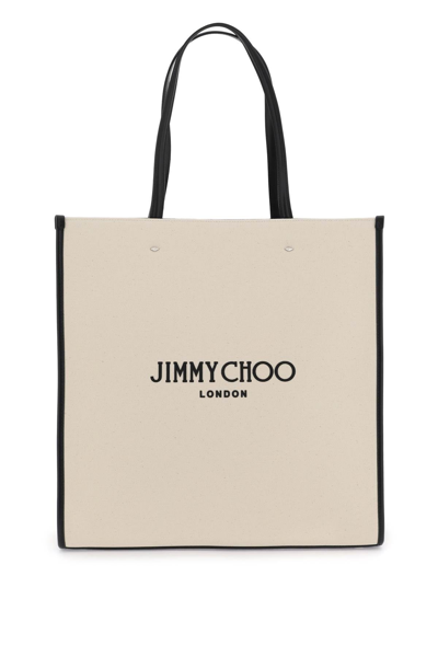 Jimmy Choo N/s Canvas Tote Bag Women In White