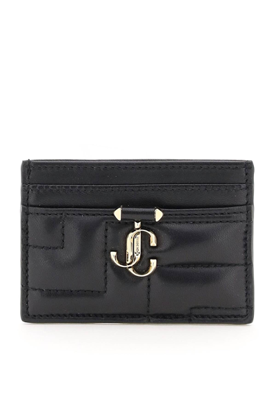 Jimmy Choo Quilted Nappa Leather Card Holder Women In Black