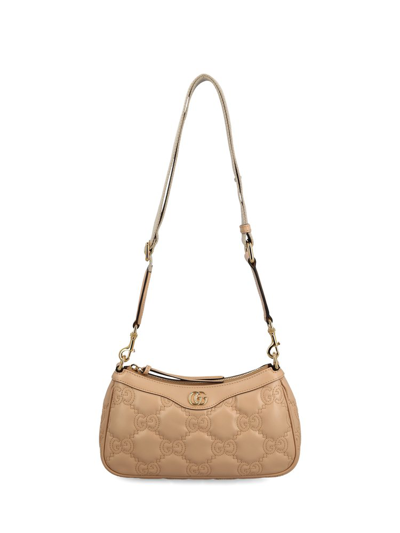 Gucci Gg Matelasse Shoulder Bag In Beige