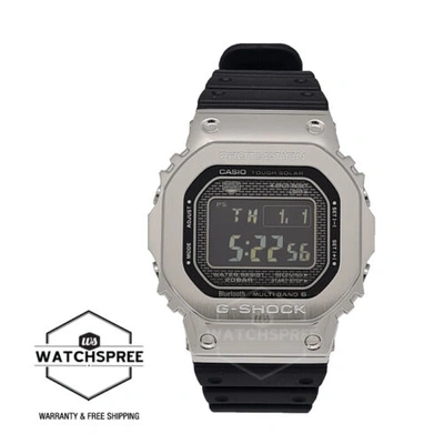Pre-owned G-shock Casio  Full Metal Bluetooth® Multi-band 6 Black Resin Watch Gmwb5000-1d