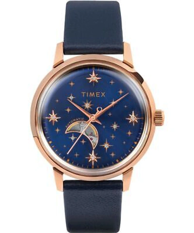 Pre-owned Timex Blue Womens Analogue Watch Celestial Tw2w21300