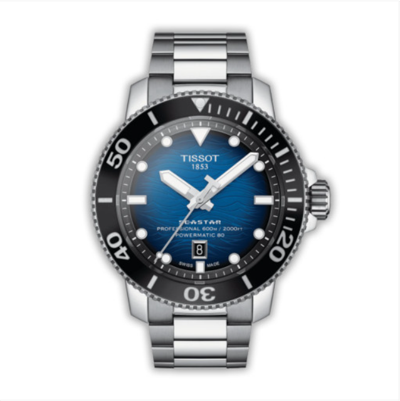 Pre-owned Tissot Seastar 2000 Professional Men's Watch - 4color - Express In Deep Blue Metal
