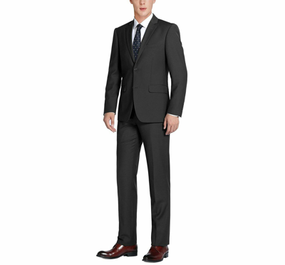 Pre-owned Renoir Men  Suit Separate Super 140s Soft Wool Two Button Classic Fit 508 Black