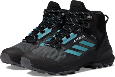 Pre-owned Adidas Originals Adidas Terrex Swift R3 Mid Gore-tex Hiking Shoes Women's In Core Black/mint Ton/grey Five
