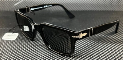 Pre-owned Persol Po3272s 95 48 Black Dark Grey Polarized Men's 55 Mm Sunglasses