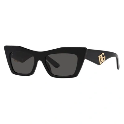 Pre-owned Dolce & Gabbana Dg4435 501/87 Black/dark Gray 53-18-145 Sunglasses Authentic