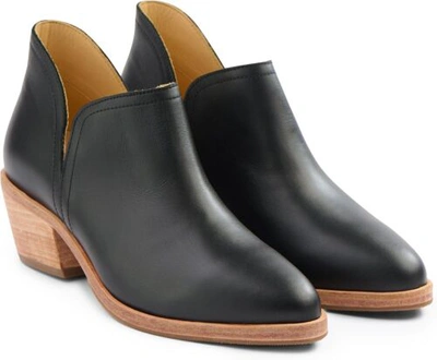 Pre-owned Nisolo Mia Ankle Bootie - Quality Leather, Versatile V-cut Design, Cushioned... In Black