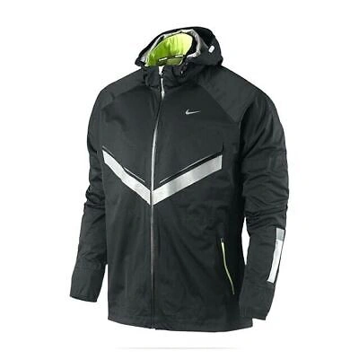 Pre-owned Nike Men`s Vapor 5 Storm Fit Flash 3m Running Jacket Top 465389 010 Ovp300€ S In Black