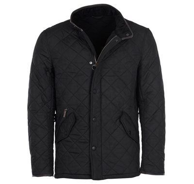 Pre-owned Barbour Powell Quilted Chelsea Jacket In Black
