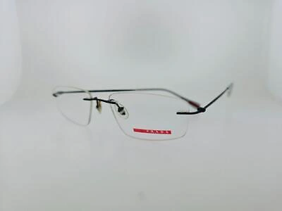 Pre-owned Prada Ps 54ev Acc1o1 53mm Rimless Frame With Clear Demo Lenses