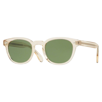 Pre-owned Oliver Peoples Sheldrake Sun Sunglasses 5036s 49 158052 Buff/green C Unisex