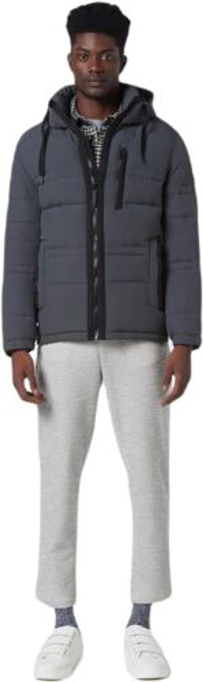 Pre-owned Andrew Marc Women's Short Water Resistant Huxley Down Jacket In Charcoal