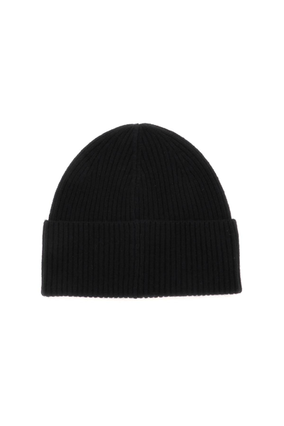 Totême Ribbed Beanie Hat In Black