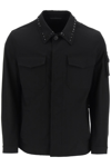 VALENTINO VALENTINO BLACK UNTITLED STUDS WORKWEAR JACKET MEN