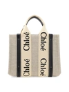 Chloé Chloe' Woody Small Tote Bag In Neutral