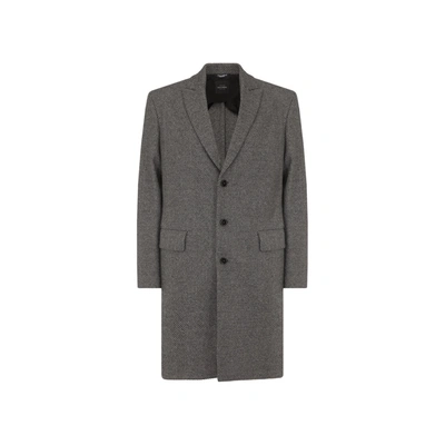 Dolce & Gabbana Wool Coat In Grey