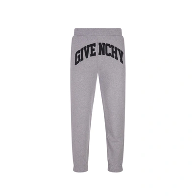 Givenchy Logo Embroidery Joggers In Gray