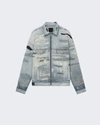 Givenchy Oversized Jacket In Rip And Repair Denim