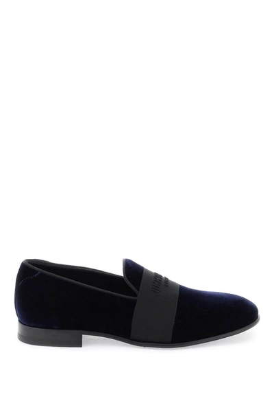 Jimmy Choo Thame Loafers In Navy