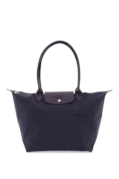 Longchamp Le Pliage Green L Shoulder Bag In Purple