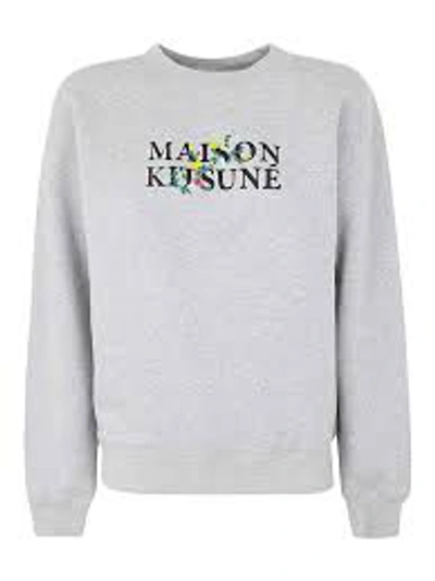 Maison Kitsuné Maison Kitsune Flowers Comfort Sweatshirt In Grey