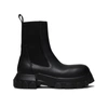 Rick Owens Mens Black Lug-sole Leather Ankle Boots
