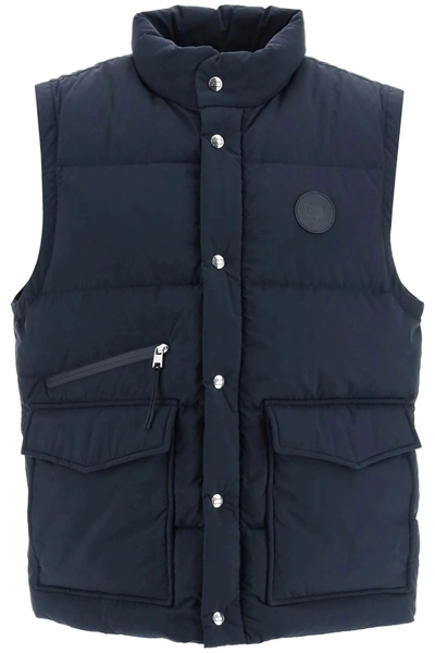 Woolrich Eco Aleutian Down Vest In Blue Technical