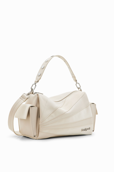 Desigual M Patchwork Textures Bag In White