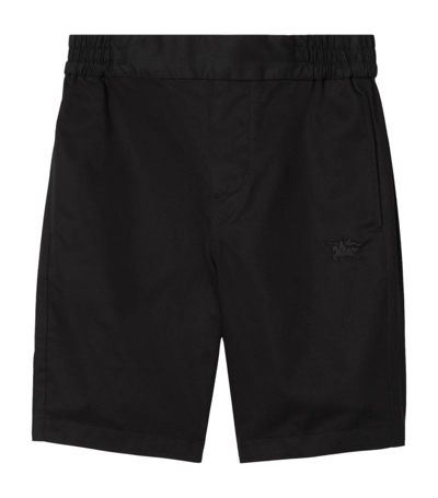 Burberry Kids Cotton Ekd Shorts (3-14 Years) In Black