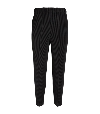 Issey Miyake Men's Pleated Polyester Straight-leg Pants In Black