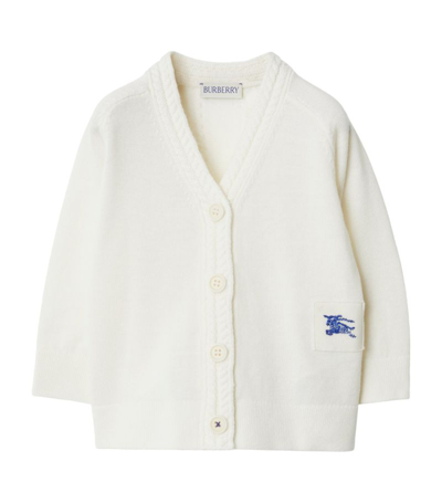 Burberry Wool Cardigan (6-24 Months) In White